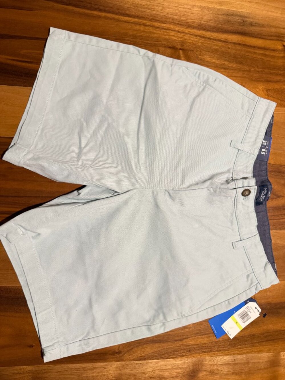 NWT Nautica Men's Classic Fit Deck Shorts Size 30 Bay Blue 8.5" Inseam